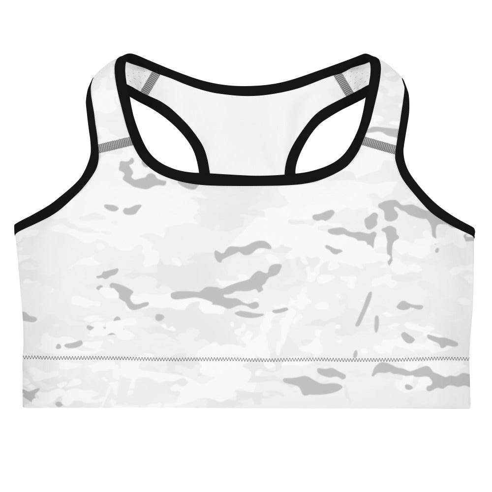 White Camouflage Sports bra