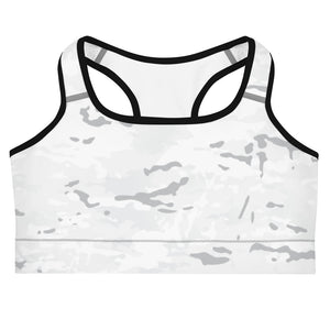 White Camouflage Sports bra