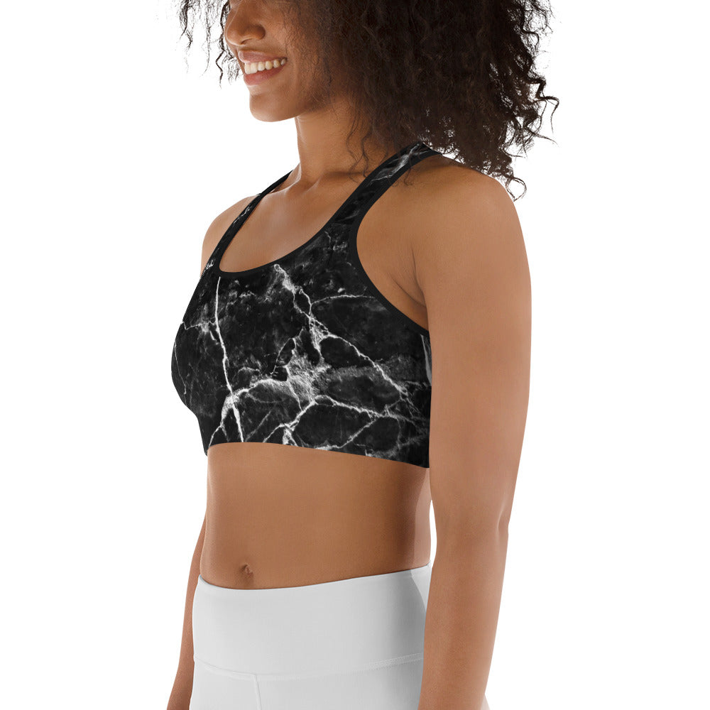 Black Onyx Marble Sports bra