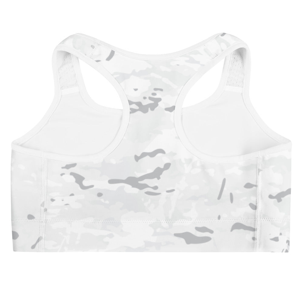 White Camouflage Sports bra