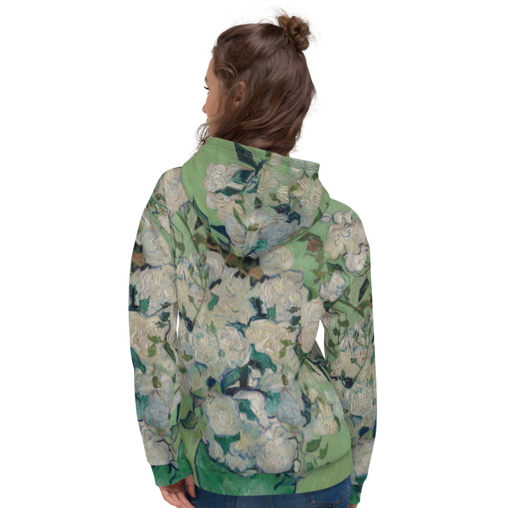 Vincent Van Gogh Roses Fine Art Unisex Hoodie