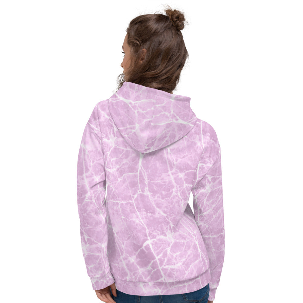 Pink best sale marble hoodie