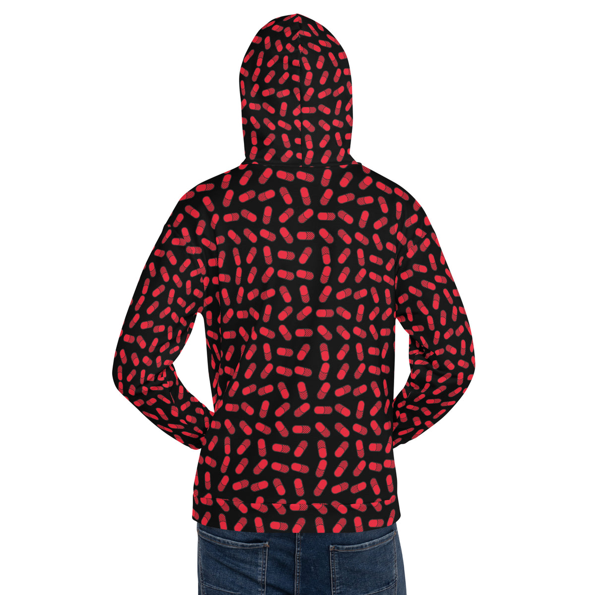 Red Pill Unisex Brushed Fleece Hoodie
