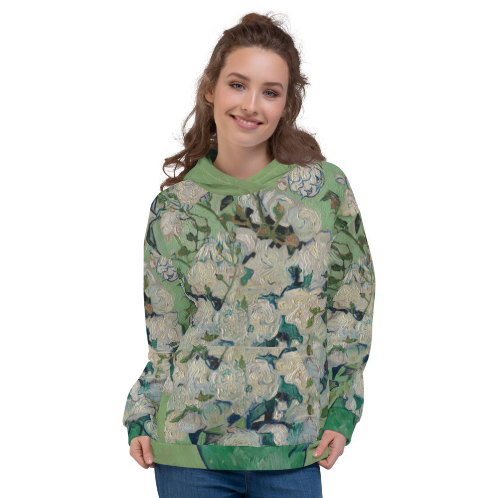 Vincent Van Gogh Roses Fine Art Unisex Hoodie