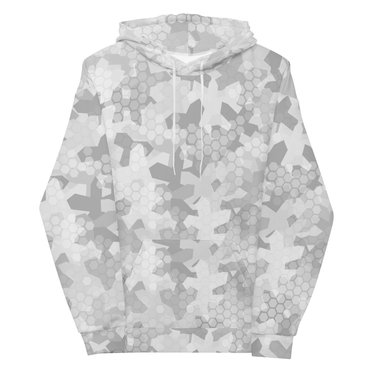 Men's Derrty Ent White and Gray Camo Pullover Hoodie