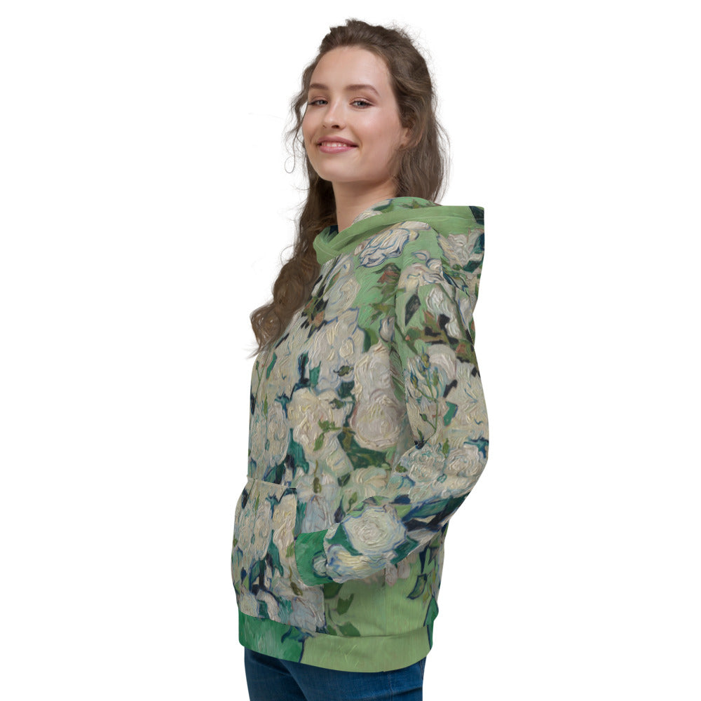 Vincent Van Gogh Roses Fine Art Unisex Hoodie
