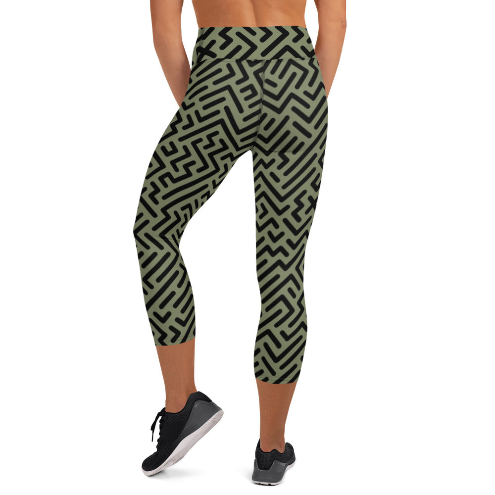 Orakan Raindrop Camouflage Yoga Capri Leggings