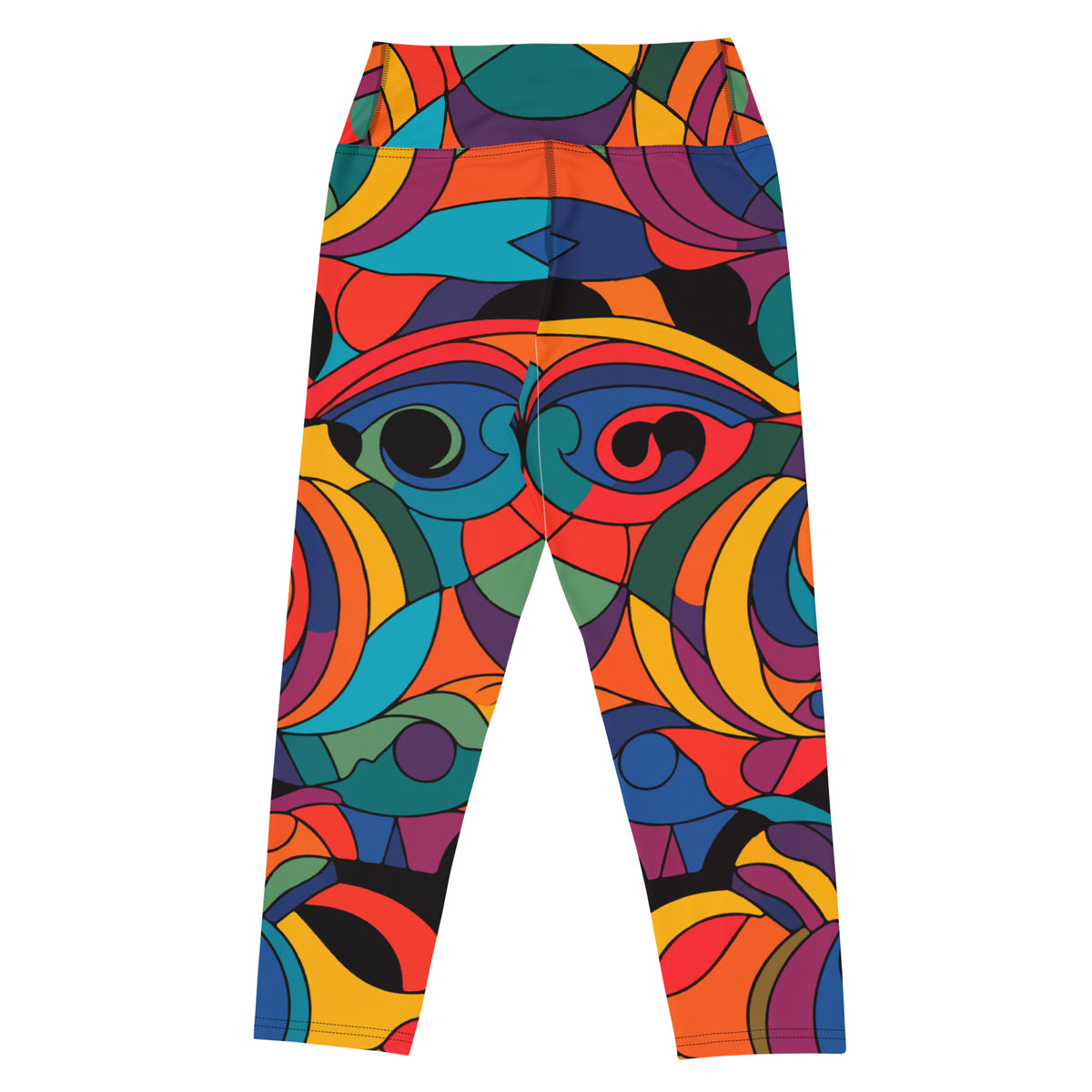 Kaleidoscopic Yoga Capri Leggings