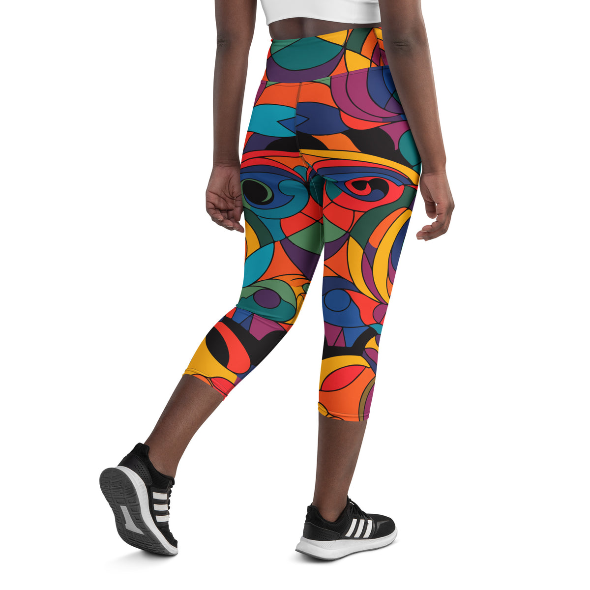 Kaleidoscopic Yoga Capri Leggings