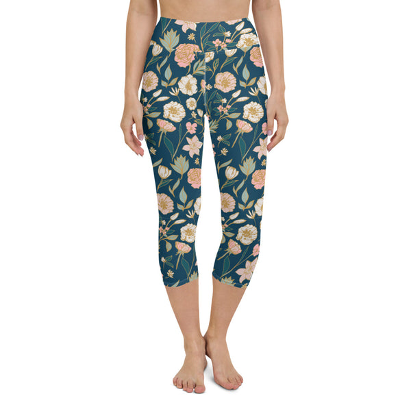 Funky Flamingo Yoga Capri Leggings - Liberty Maniacs