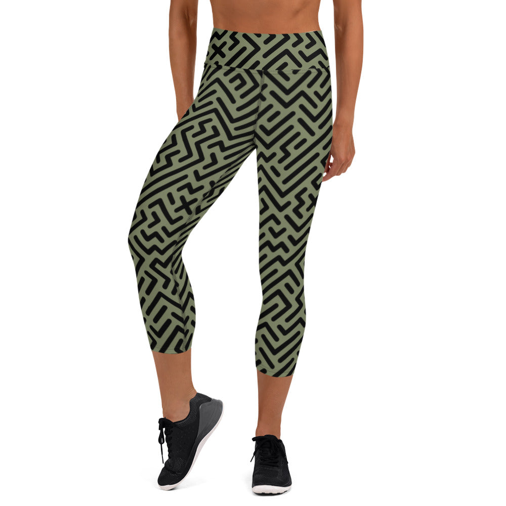 Orakan Raindrop Camouflage Yoga Capri Leggings