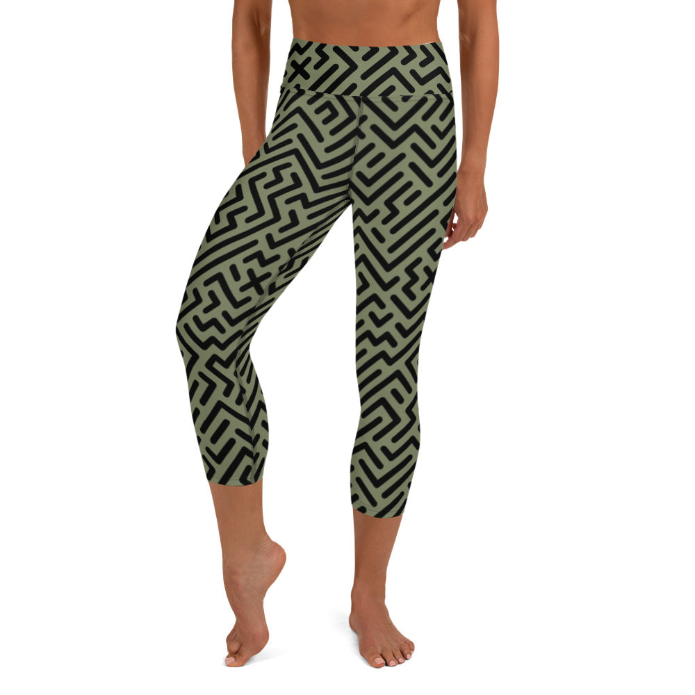 Orakan Raindrop Camouflage Yoga Capri Leggings