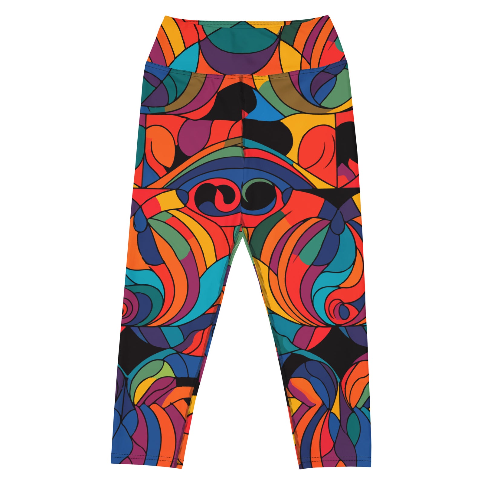 Kaleidoscopic Yoga Capri Leggings
