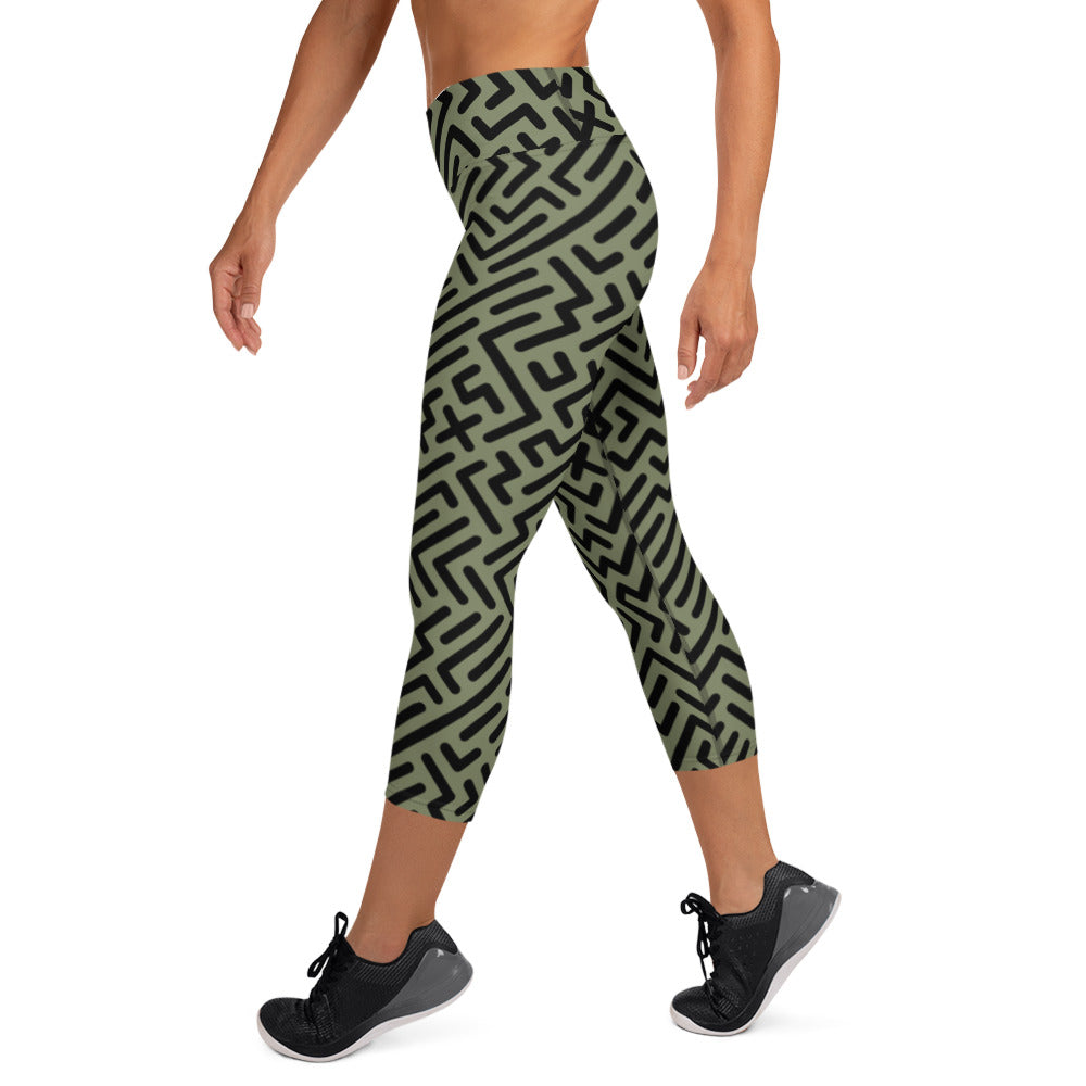 Orakan Raindrop Camouflage Yoga Capri Leggings