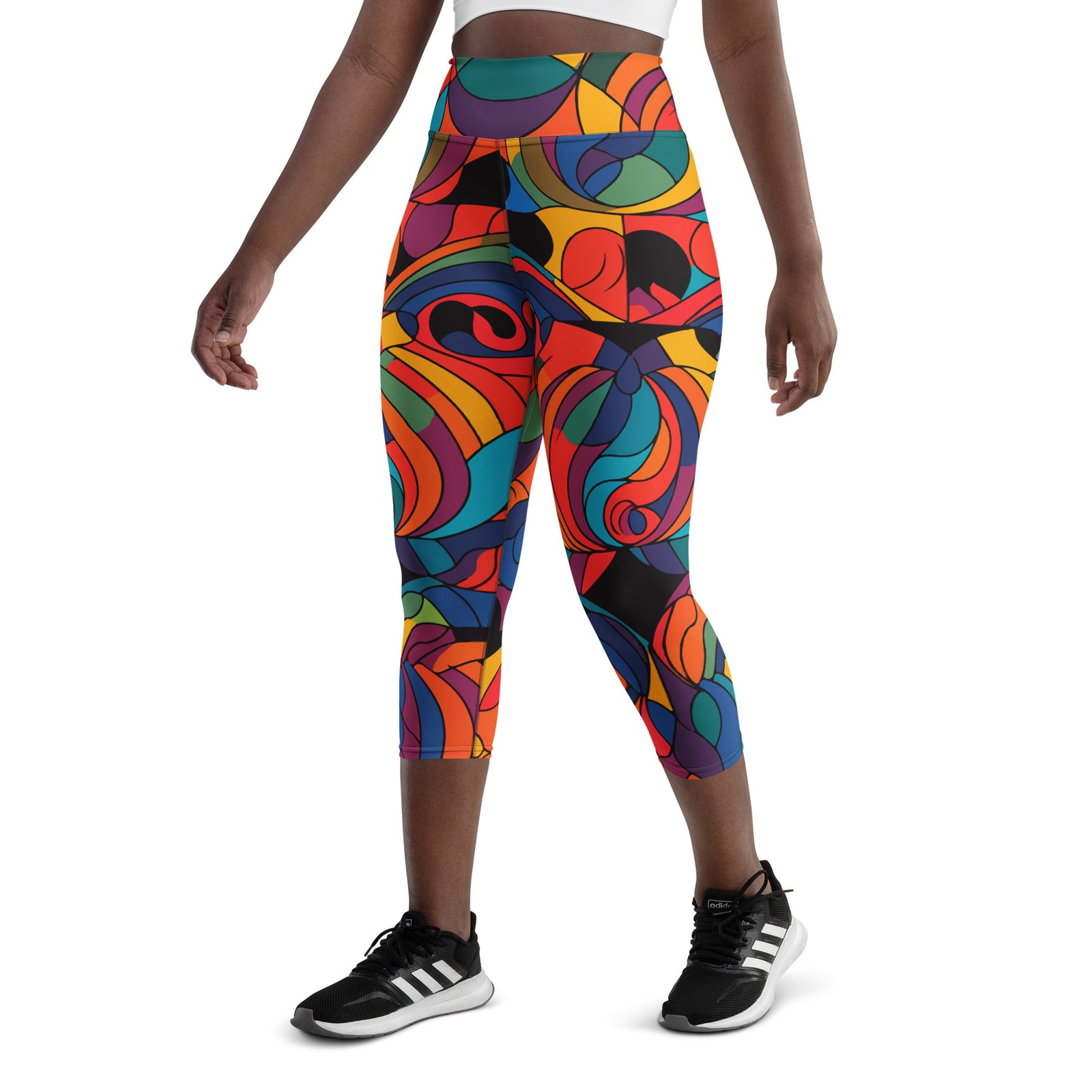 Kaleidoscopic Yoga Capri Leggings