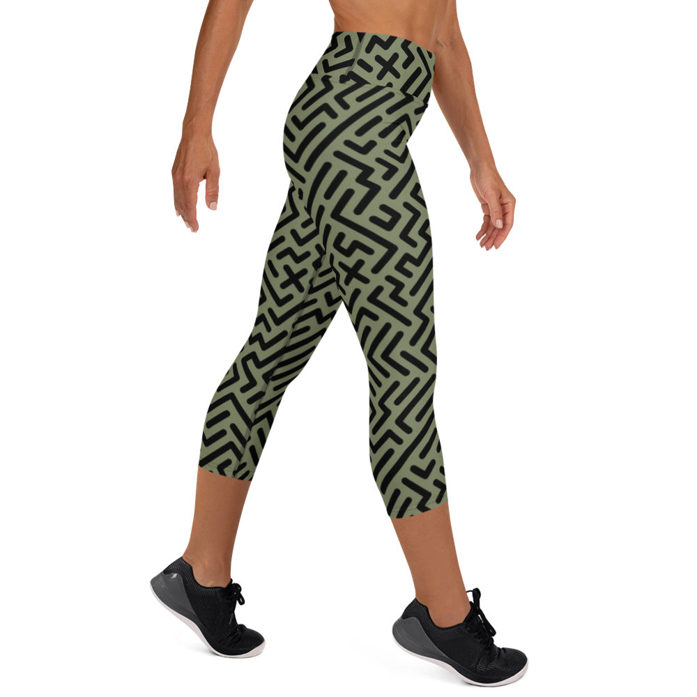 Orakan Raindrop Camouflage Yoga Capri Leggings
