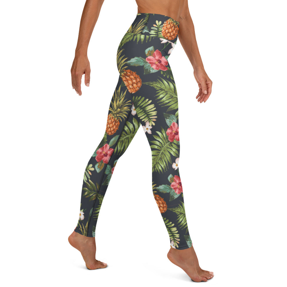 Hawaiian Print Yoga Leggings