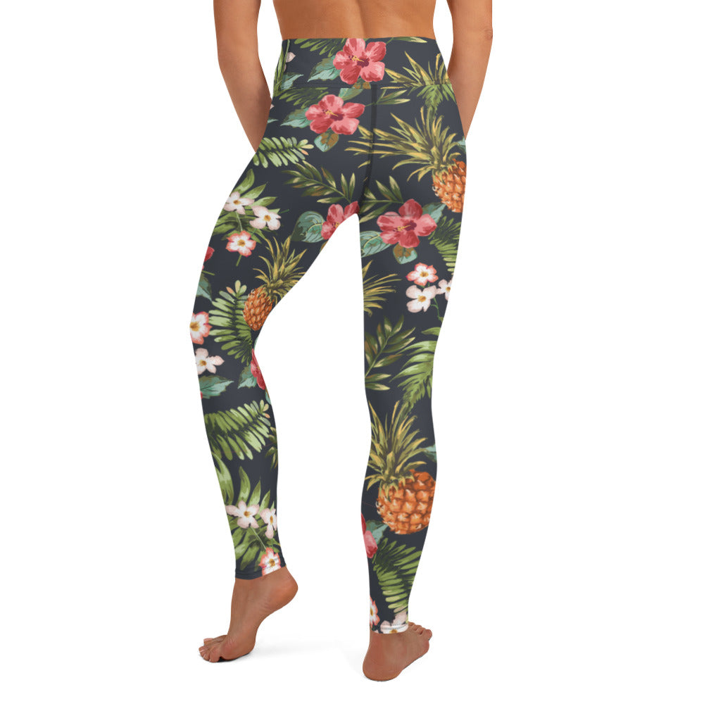 Hawaiian Print Yoga Leggings