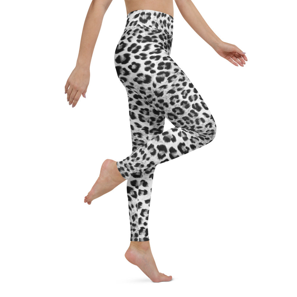 Snow Leopard Yoga Leggings - Liberty Maniacs