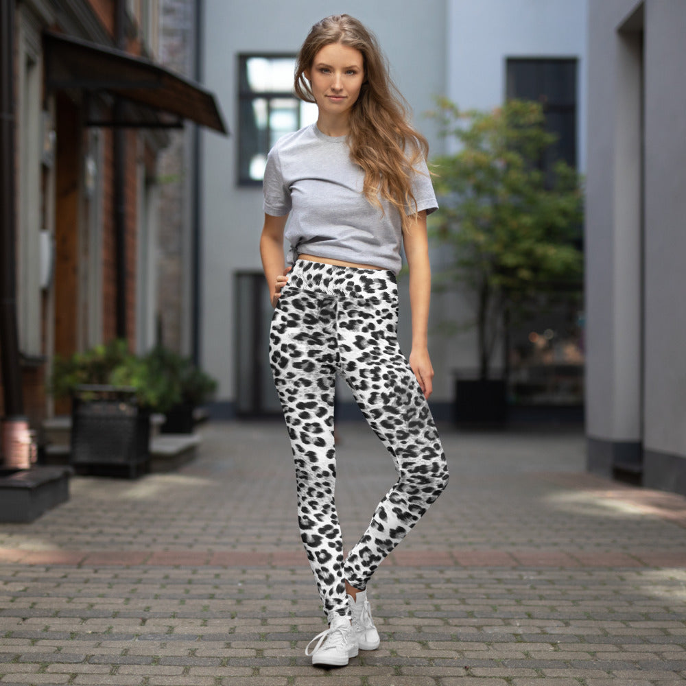Snow Leopard Yoga Leggings