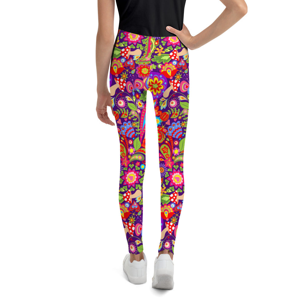 Flower Power Youth Psychedelia Leggings