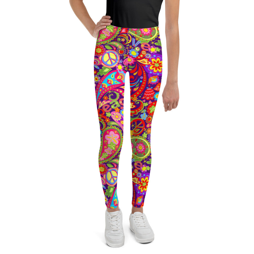 Flower Power Youth Psychedelia Leggings