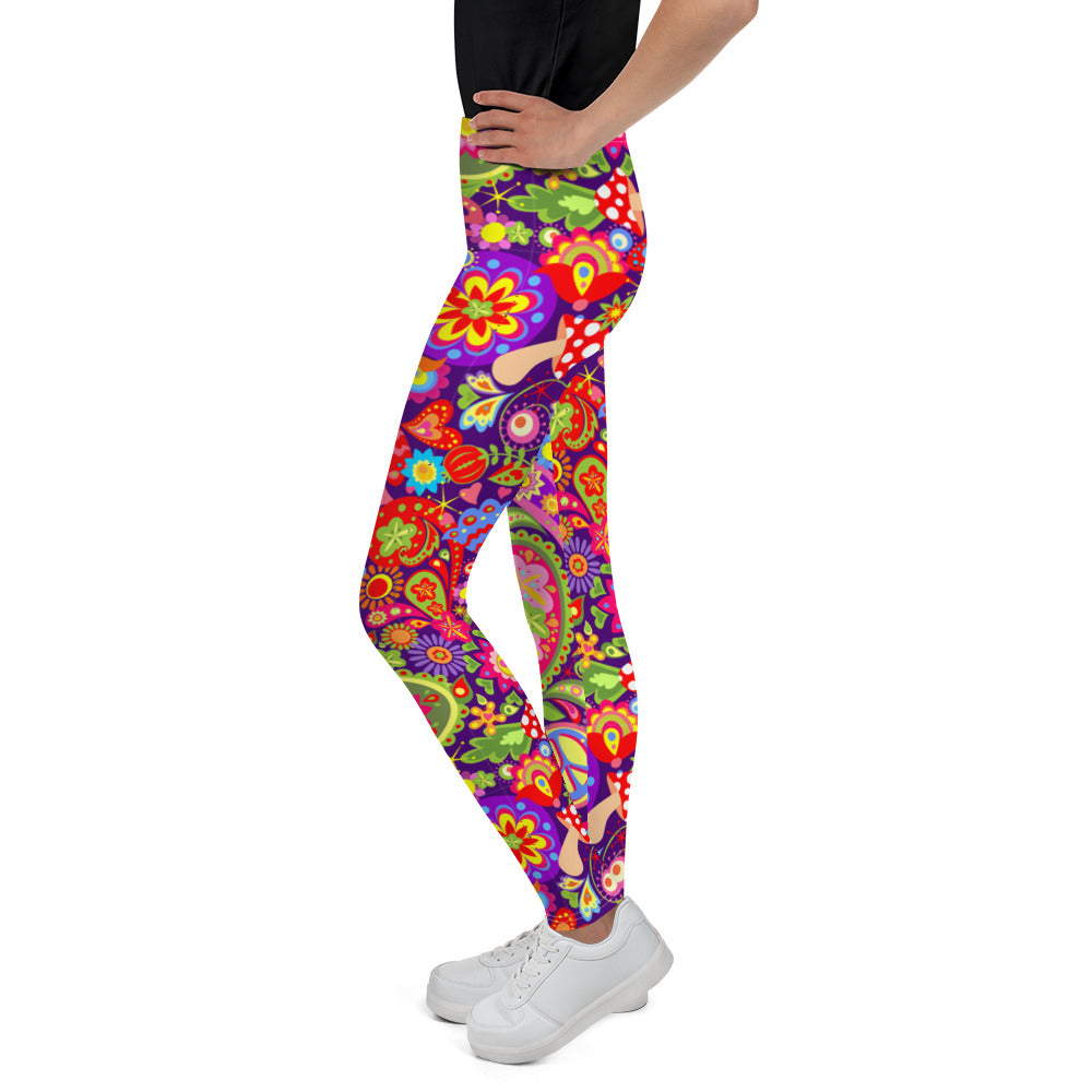 Flower Power Youth Psychedelia Leggings