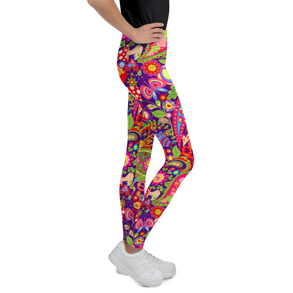 Flower Power Youth Psychedelia Leggings
