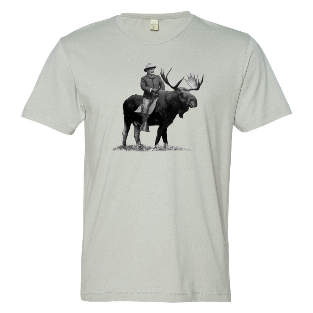 Teddy Roosevelt Bullmoose Tshirts Vintage Silver