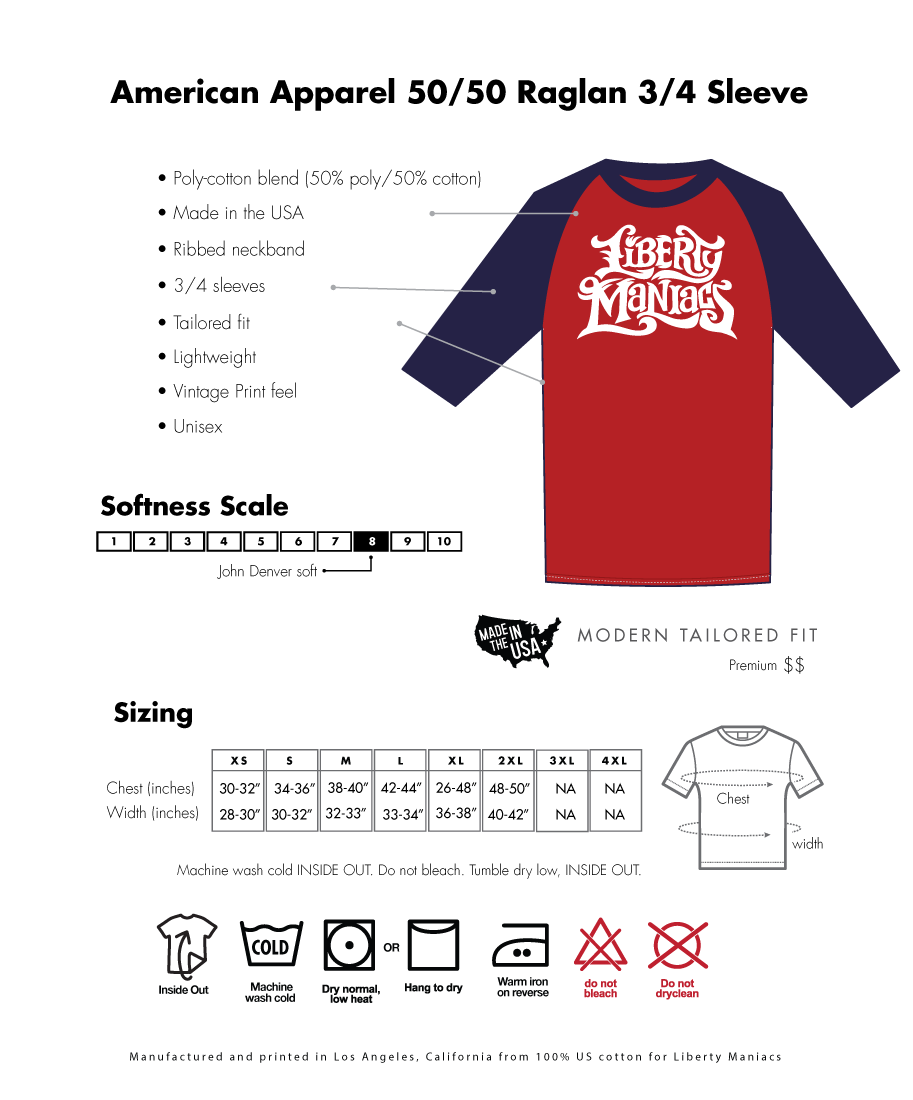 Red White and Brew 3/4 Sleeve Raglan