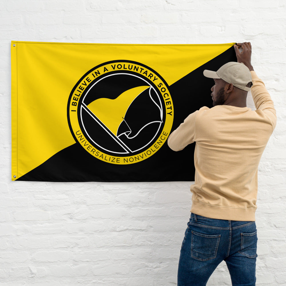 Voluntaryist Universalize Nonviolence Wall Flag