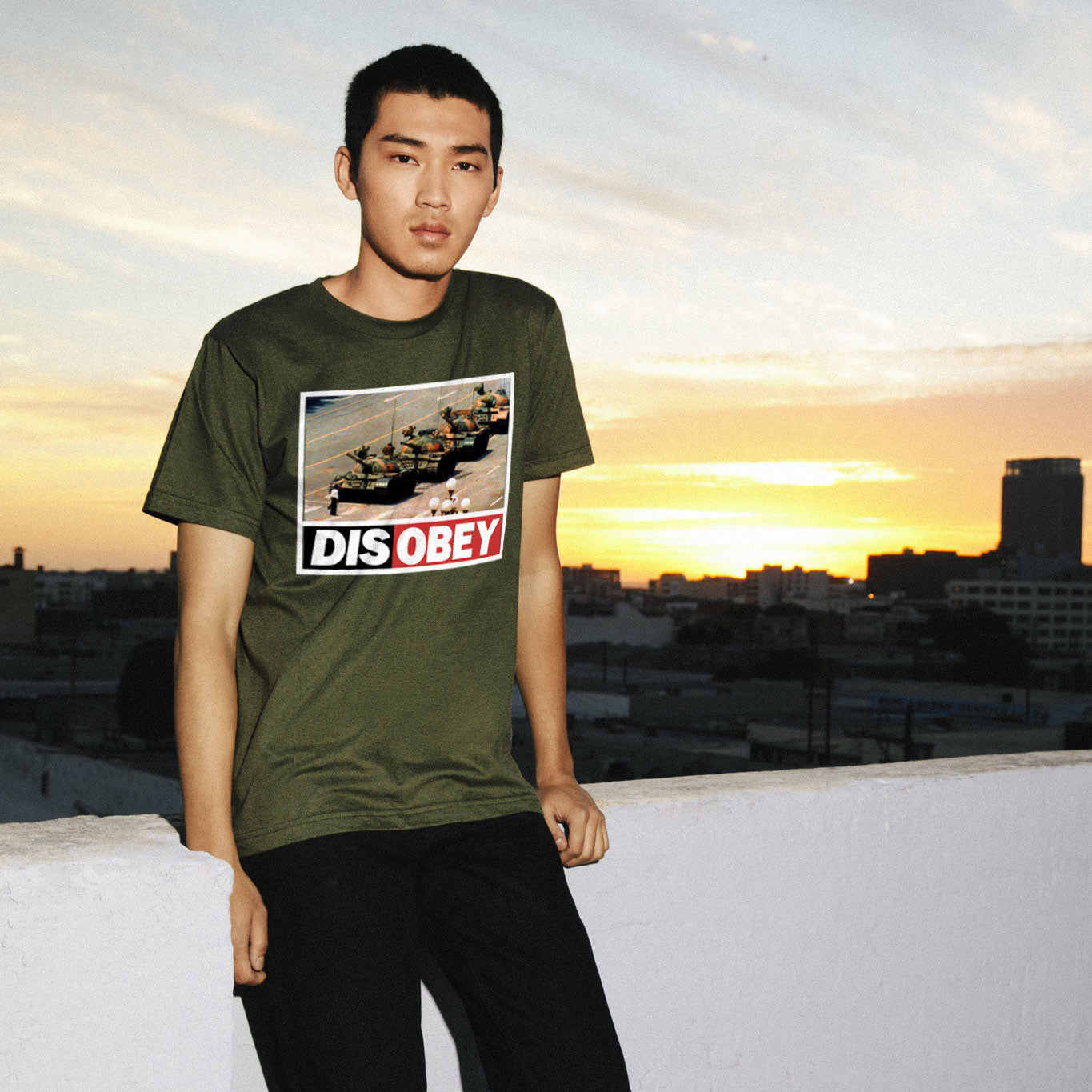 Tank Man DISOBEY 30th Anniversary T-Shirt
