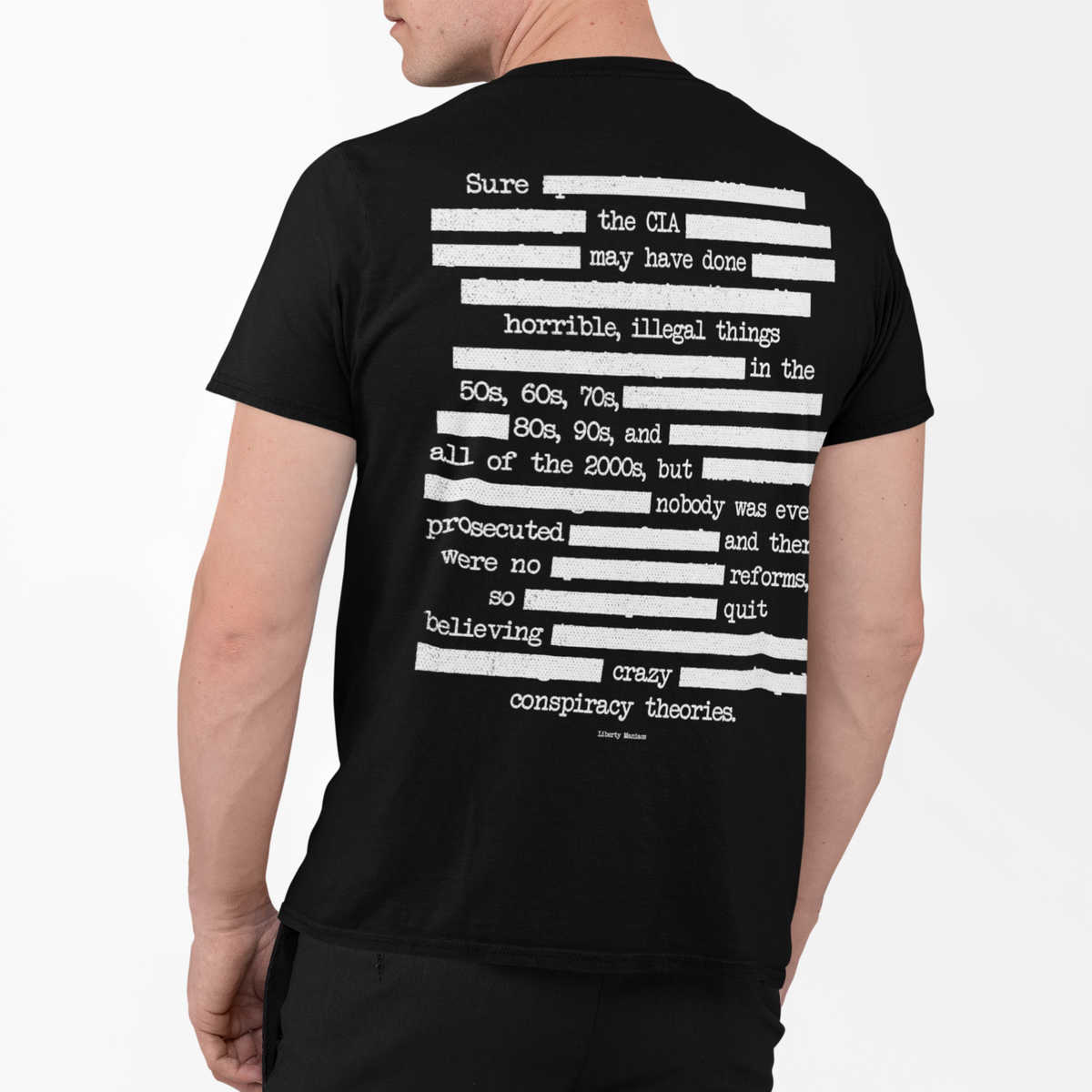 I Need New Conspiracy Theories Redacted CIA Short-Sleeve Unisex Graphic T-Shirt