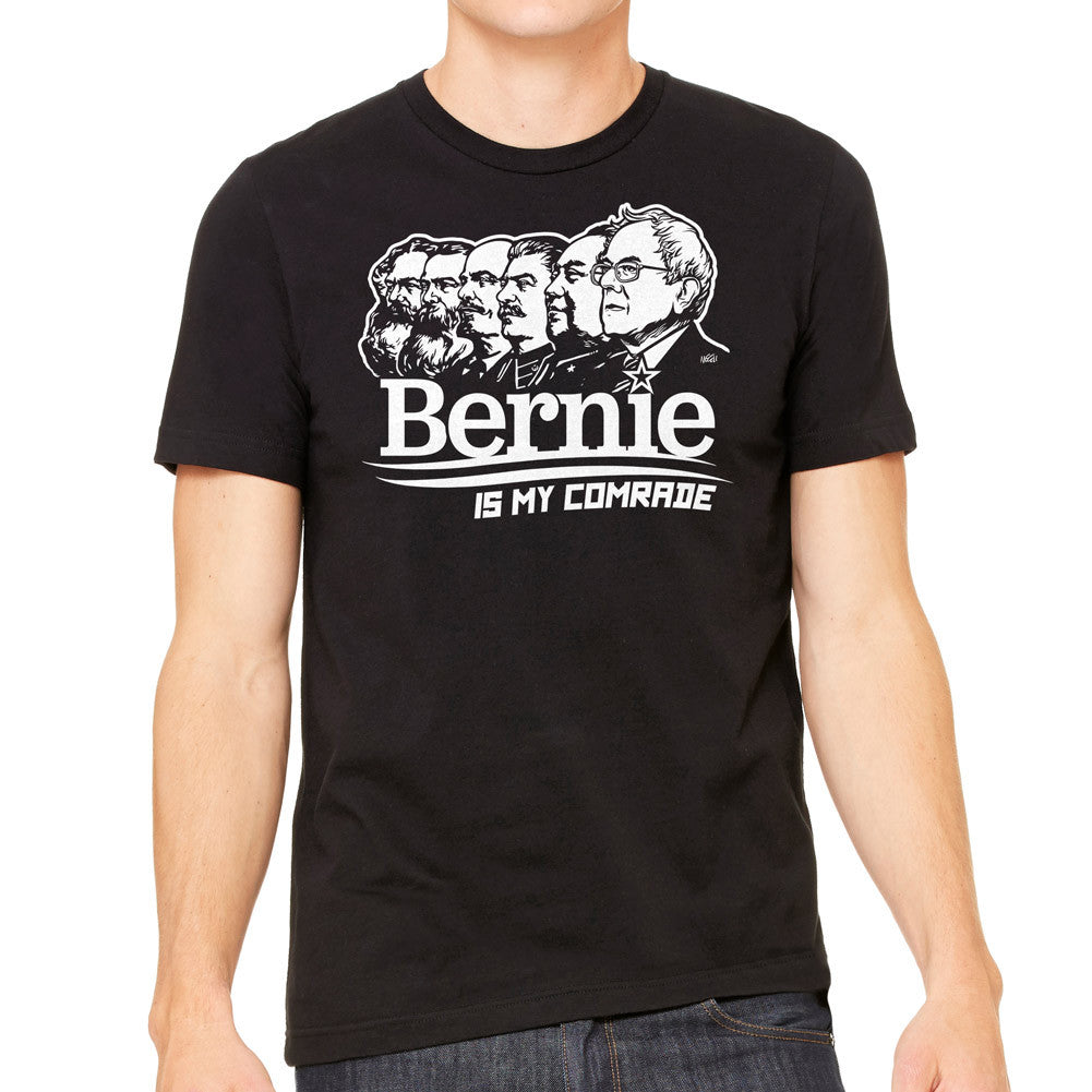 det samme Kollektive barbermaskine Bernie Sanders Is My Comrade Shirt in Black by Liberty Maniacs