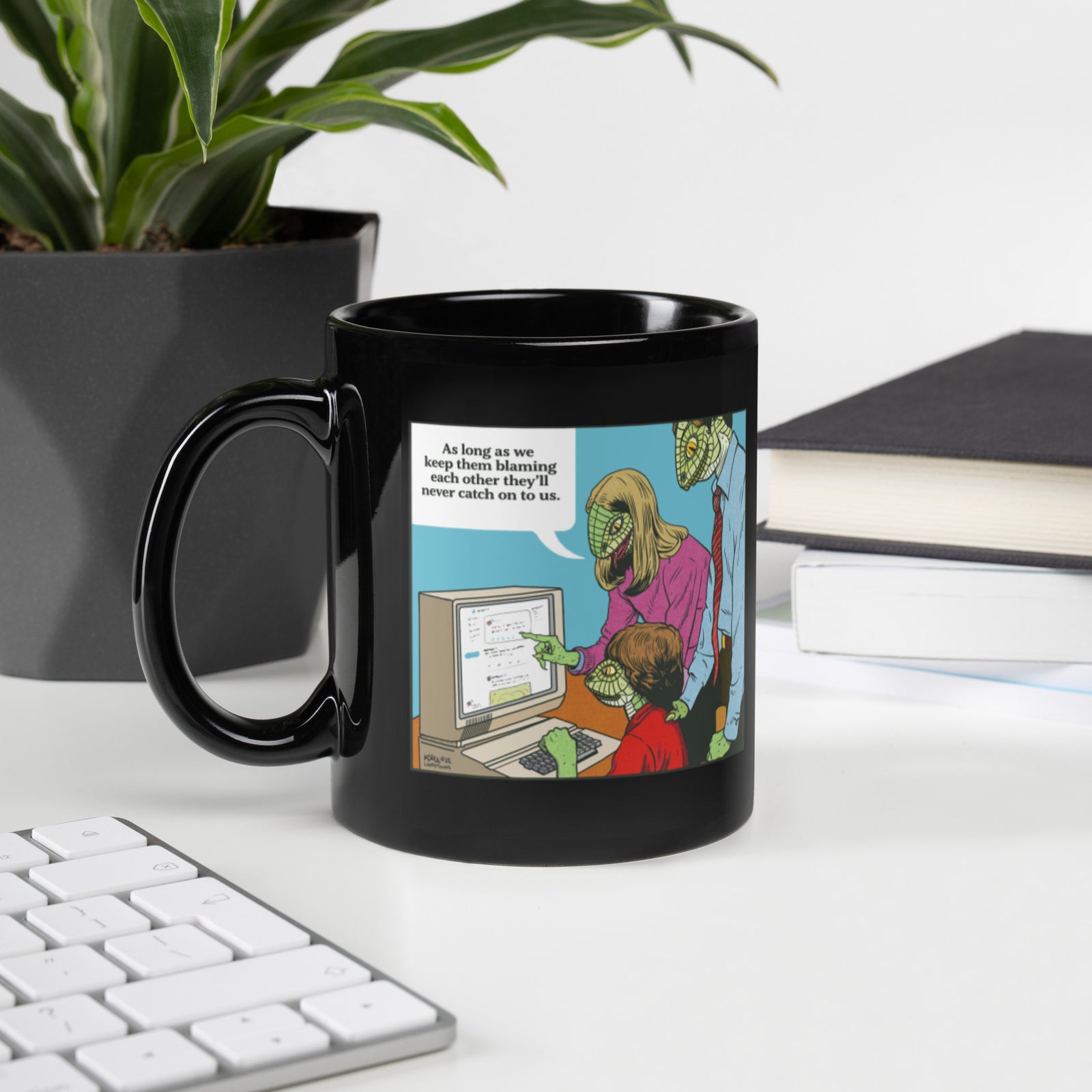 Lizard People Social Media Coffee Mug