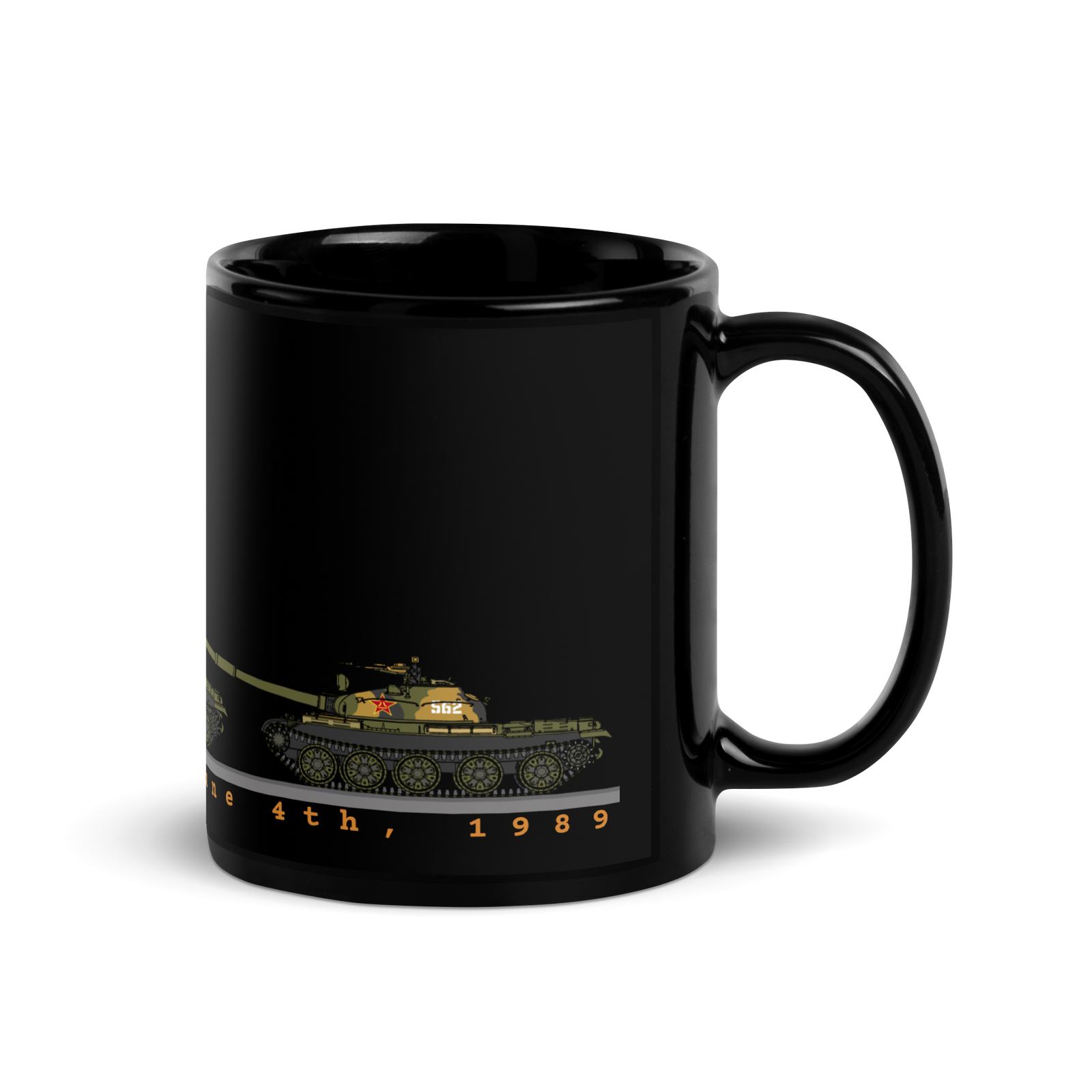Tiananmen Tank Man Mug Black 33rd Anniversary Mug