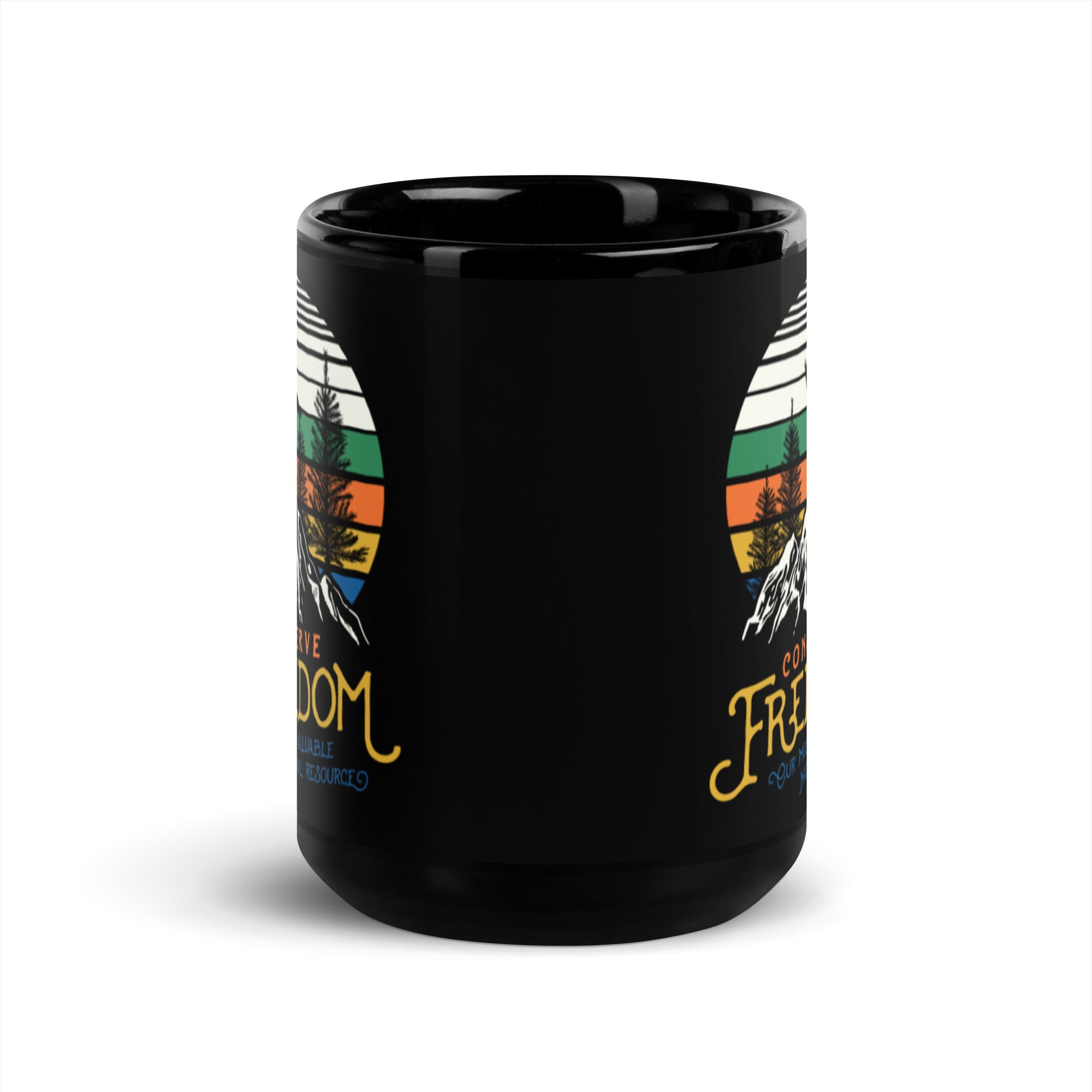 Conserve Freedom Black Mug