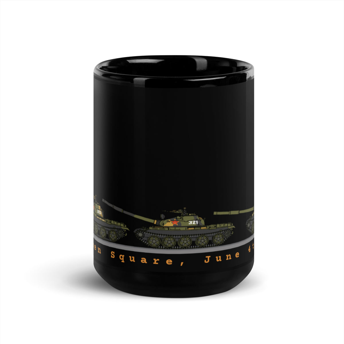 Tiananmen Tank Man Mug Black 33rd Anniversary Mug