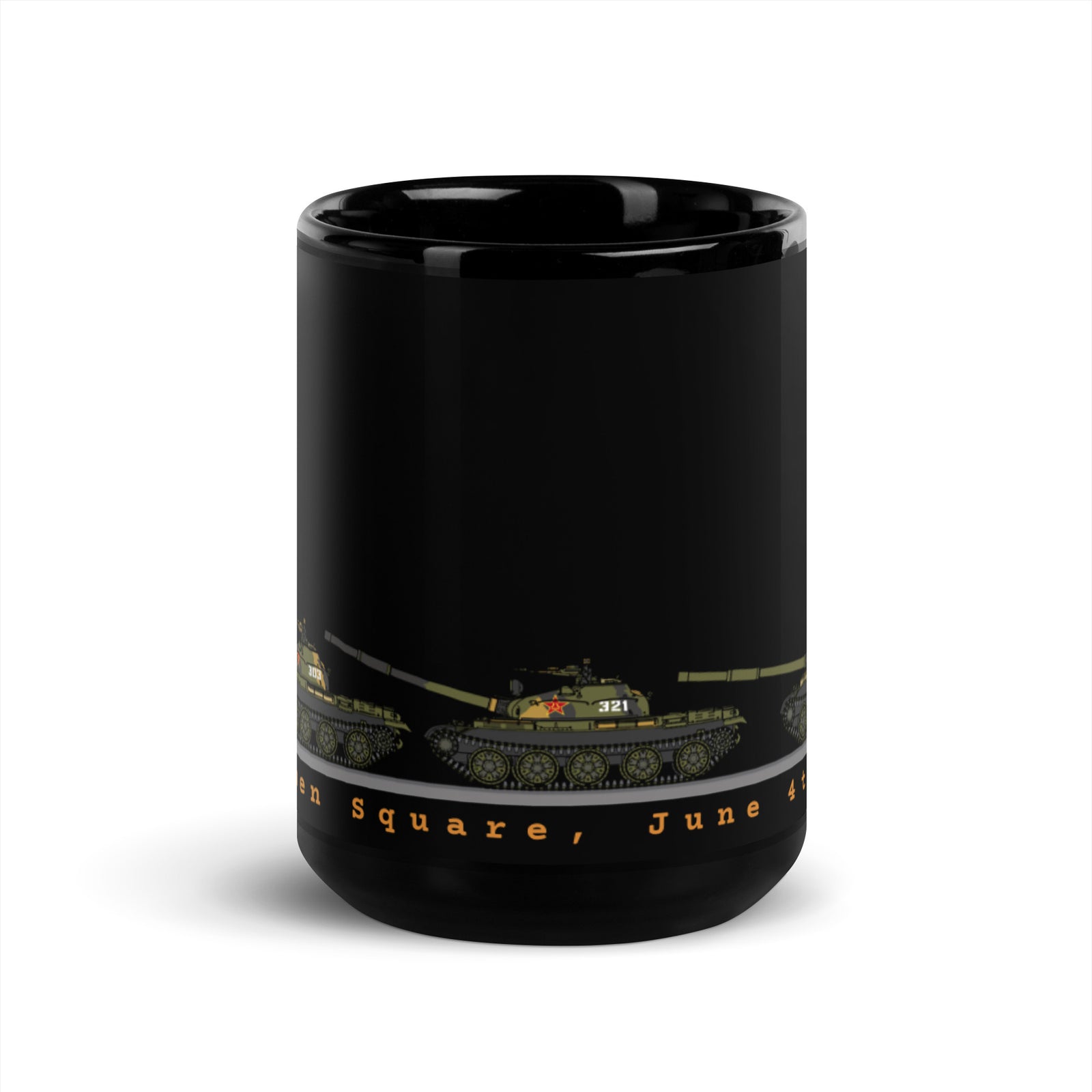 Tiananmen Tank Man Mug Black 33rd Anniversary Mug