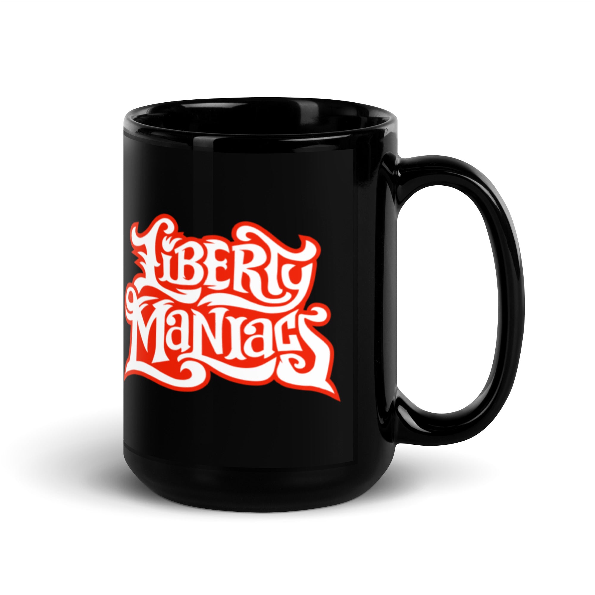 Liberty Maniacs Black Glossy Mug