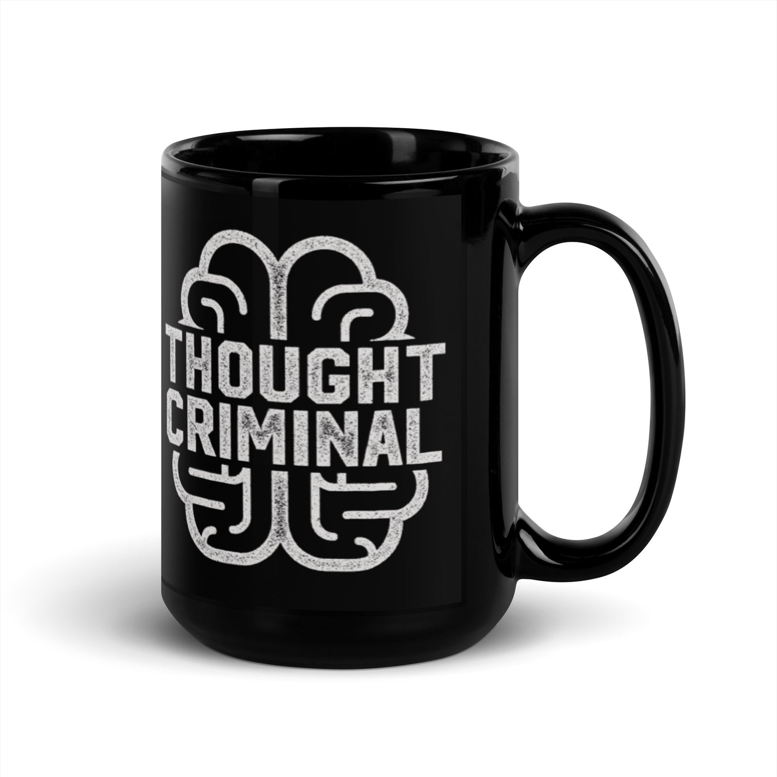 Thought Criminal Black Mug