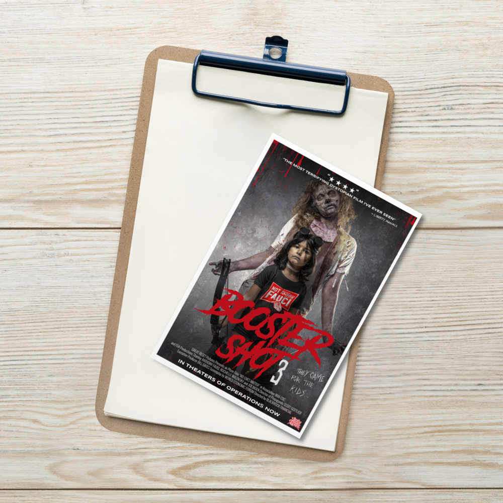 Booster Shot 3 Parody Movie Poster Postcard