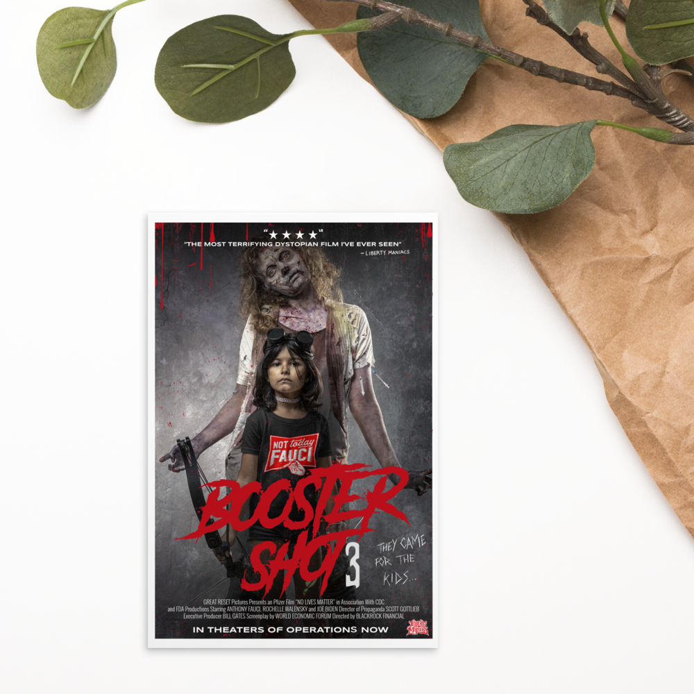 Booster Shot 3 Parody Movie Poster Postcard