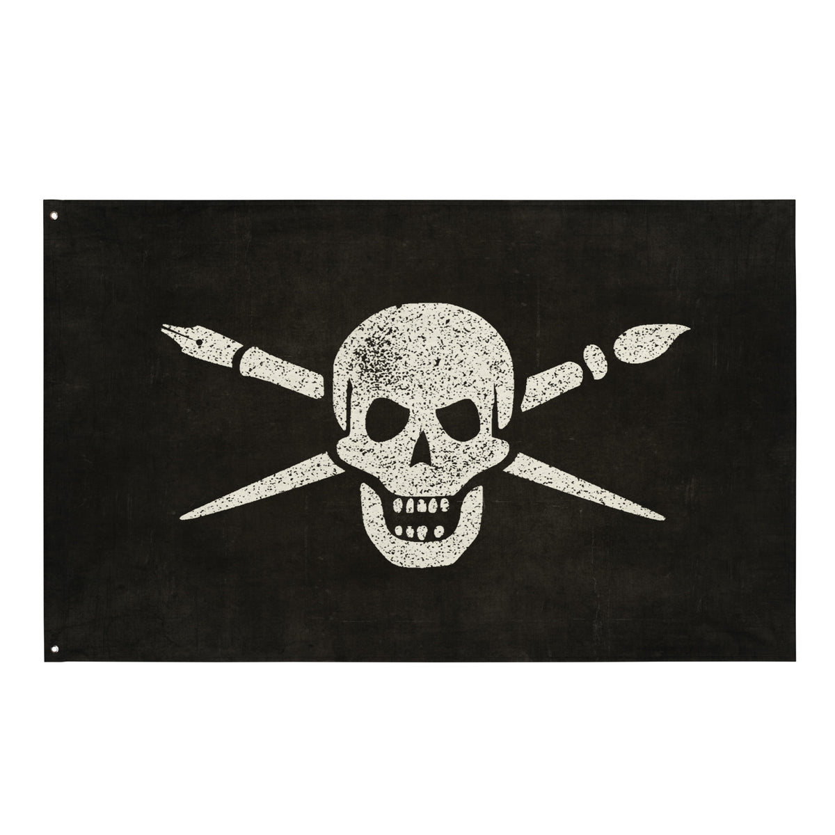 Brush And Bones Pirate Flag