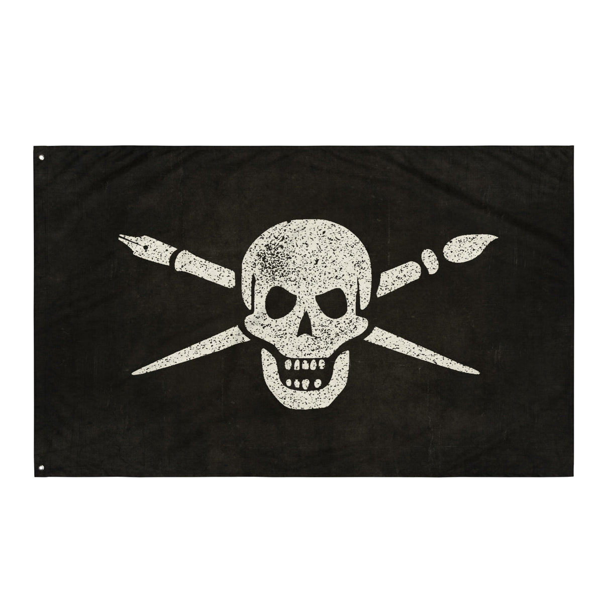 Brush And Bones Pirate Flag