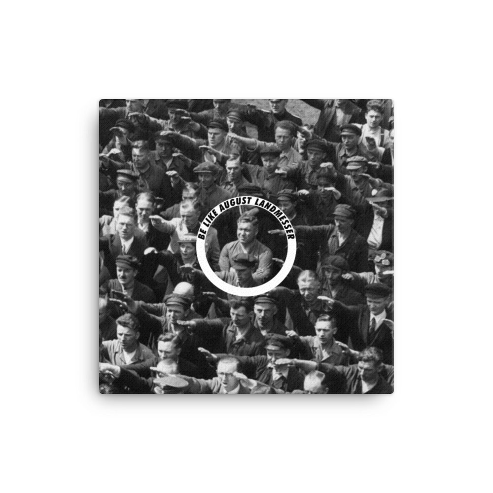August Landmesser Civil Disobedience Art Canvas