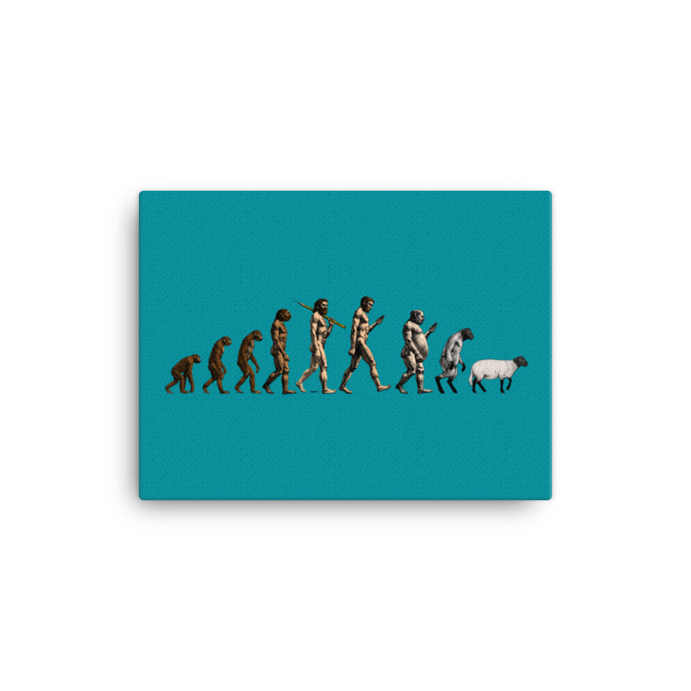 March of Devolution Sheeple Canvas