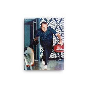 President Nixon Bowling Gallery Wrapped Canvas