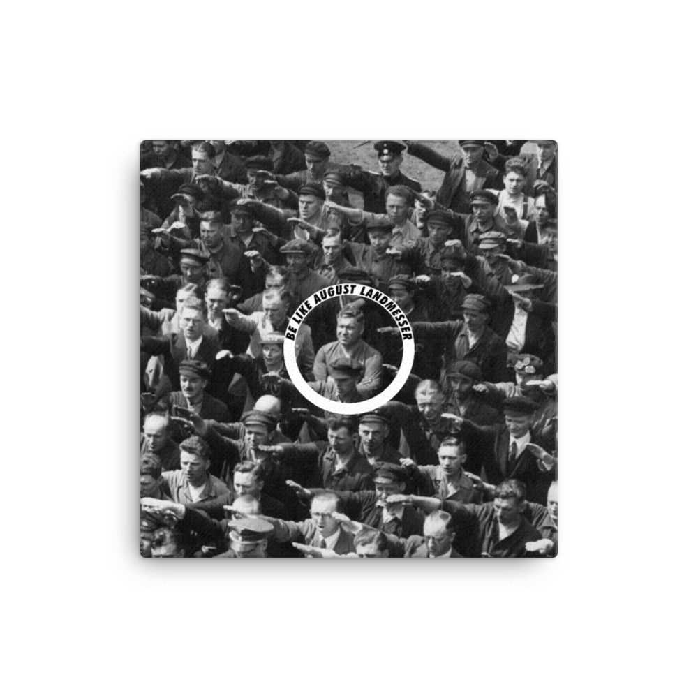 August Landmesser Civil Disobedience Art Canvas