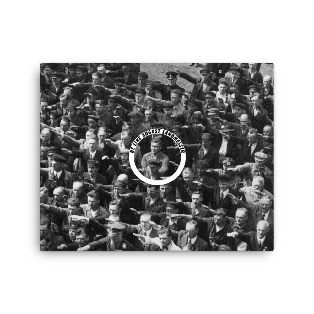 August Landmesser Civil Disobedience Art Canvas